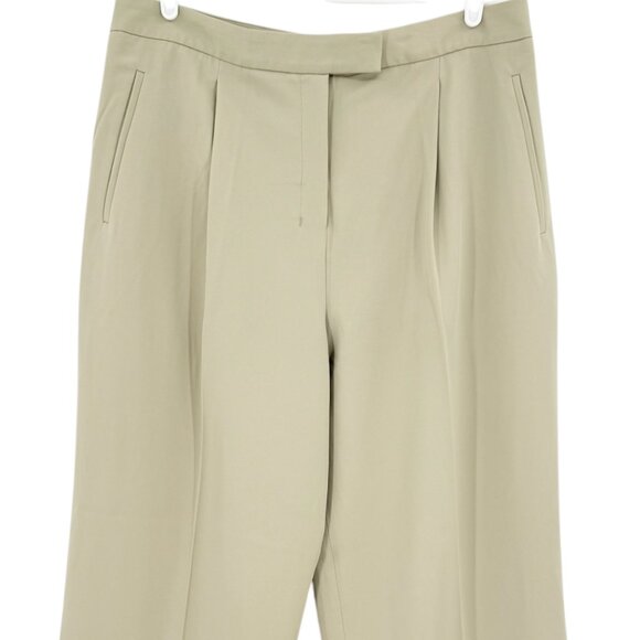 Calvin Klein Womens Tree House Tan Straight Leg Pleated Trousers Sz 14R NWT $129 - Picture 3 of 11